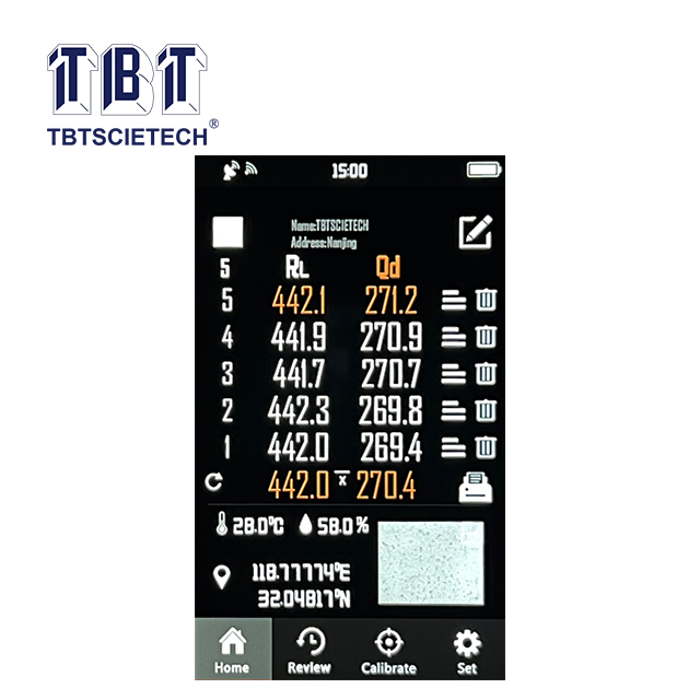 retreoreflectometer สำหรับการทำเครื่องหมายถนนด้วยค่า RL & QD (ฟังก์ชั่นกล้องเสริม) 