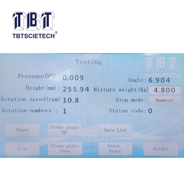 เครื่องอัดยางมะตอยแบบ Gyratory ขนาดเล็กระบบเครื่องกลไฟฟ้า